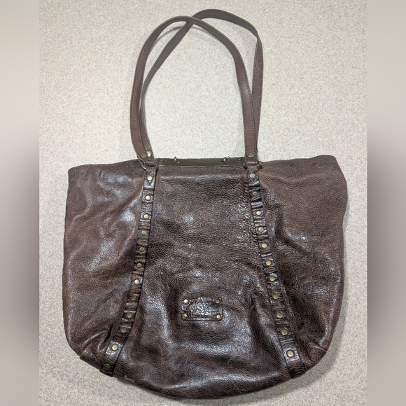 Patricia Nash Benvenuto Tote In Brown Distressed Italian Leather - Picture 3 of 16